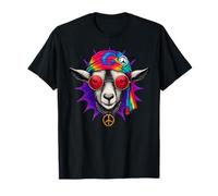 Goat Hippie Tie Dye Retro Festivals Music Peace T-Shirt