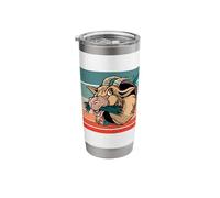 Goat Horns Beard Leaves Chewing Comical Humor Animals Stainless Steel Insulated Tumbler