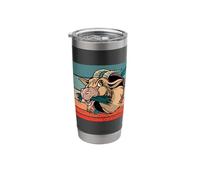 Goat Horns Beard Leaves Chewing Comical Humor Animals Stainless Steel Insulated Tumbler