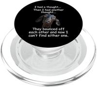 Goat I had a thought Funny Sarcastic old or older person PopSockets PopGrip for MagSafe