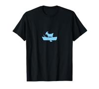 Goat in A Boat Baby Blue T-Shirt