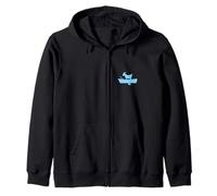 Goat In A Boat baby blue Zip Hoodie