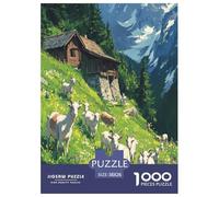Goat Jigsaw Puzzles for Adult Difficult Challenges 1000 Pieces Difficult Hard Jigsaw Puzzles for Man And Woman with Letters on Back 38x26cm/1000pcs