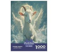 Goat Jigsaw Puzzles for Adults Difficult Challenges 1000 Piece Difficult Hard Jigsaw Puzzles for Man And Woman with Letters on Back 38x26cm/1000pcs