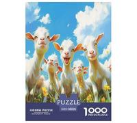 Goat Jigsaw Puzzles for Adults Difficult Challenges 1000 Piece Difficult Hard Jigsaw Puzzles for Man And Woman with Letters on Back 38x26cm/1000pcs