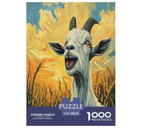 Goat Jigsaw Puzzles for Adults The Impossible Challenge 1000 Piece Difficult Hard Jigsaw Puzzles for Man And Woman with Letters on Back 38x26cm/1000pcs