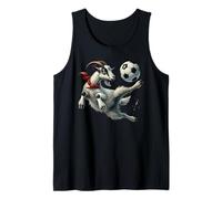 Goat Kicking Soccer Ball Football Player Design Tank Top