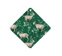 Goat Leaf Pattern Car Air Freshener Aromatherapy Tablets Hanging Scented Cards for Rooms Bathrooms Wardrobe Rhombus
