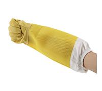 Goat Leather Beekeeping Gloves Vented Long Sleeves Stin-Proof Cuffs Beepkeeper Protective Gloves for Beekeeping, Gardening, Pet Breeding Work XL