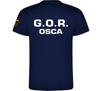 Goat Leather T-Shirt National Police G.O.R. OSCA - Blue - L