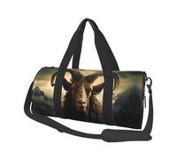 Goat Looking Into Camera Travel Duffel Bag Sports Gym Bag, Lightweight Overnight Weekender Bag With Shoes Compartment Yoga Gym Sports Bag For Men Women