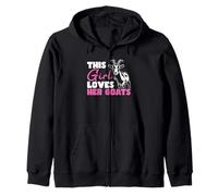 Goat Lover Farm Animals Funny This Girl Loves Her Goats Zip Hoodie
