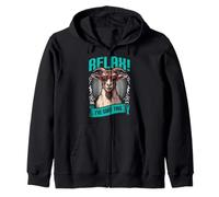 Goat Lover RELAX I'VE GOAT THIS Funny Goat Zip Hoodie