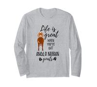 Goat Lovers Meme | Pet Animal Pun Funny Anglo Nubian Goat Long Sleeve T-Shirt