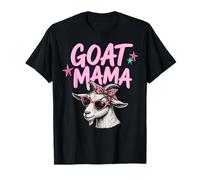 Goat Mama Pink Farm Animal Mom Graphic T-Shirt