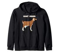 Goat Mama Standing Anglo-Nubian Goat T-shirt Zip Hoodie