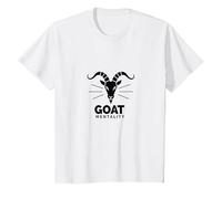 Goat Mentality: Bold Ambition for Determined Achievers T-Shirt, Kids, White, 3 Years