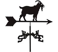 Goat Metal Weathervane Outdoor Stainless Steel Weather Vane Yard Wind Direction Speed Indicator for Farm Garden Gazebo Decorations