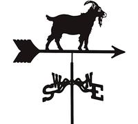 Goat Metal Weathervane Outdoor Stainless Steel Wind Speed Direction Indicator Retro Weather Vane Yard for Farm Yard Garden Gazebo Decorations Roof Mount