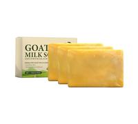 Goat Milk Soap Bar, Natural Handmade, Organic Soap Bar 100g, Solid Soaps for Skin Hair Body Face Cleansing Bath Shower Wash (3PC)