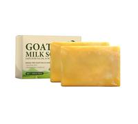 Goat Milk Soap Bar, Natural Handmade, Organic Soap Bar 100g, Solid Soaps for Skin Hair Body Face Cleansing Bath Shower Wash (2PC)