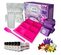 Goat Milk Soap Making Kit for Adults - 2lb Pre-Cut Base, 6 Colors, 6 Scents, Silicone Mold, Pitcher & Gift Boxes - All-in-One DIY Soap Kit with Supplies
