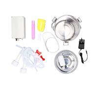 Goat Milking Machine Portable Rechargeable Electric Vacuum Pulsation Milker 3L Stainless Steel Bucket for Home Ranch Outdoor Use