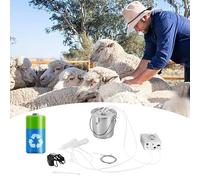 Goat Milking Machine, Regchargeable & Ajustable Electric Automatic Pulsation Vacuum Milker,Portable Pulse Breast Pump with 2 Teat Cups Stainless Steel Bucket for Goats（3L-Battery）