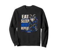 Goat Mode Eat Sleep Hockey Repeat Rink Player Sweatshirt