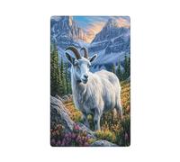 Goat Mountain Climbing Single Toggle Blank Wall Plate Light Switch Cover Decorative 1 Gang for Kitchen Room Bathroom Size 11.4x7cm