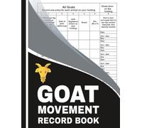 Goat Movement Record Book: Livestock Holding Register to Record Goat Movements, Births, Deaths, Ear Tags, and Farm Compliance