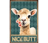 Goat Nice Butt Funny Metal Signs Vintage Sign for Home Bathroom Garden Outdoor Decor 8×12 Inches
