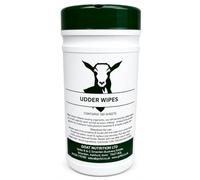 GOAT NUTRITION EST. 1981 Udder Wipes 160 Pack | Pre-Milking Udder & Teat Cleansing & Disinfection | Dual Cetrimide Antibacterial Formula | Lanolin Skin Conditioning | Resealable 200x220mm