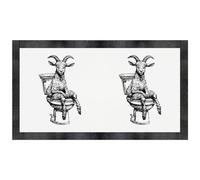 'Goat on Toilet ' Pet Feeding Mat (PM00025521)