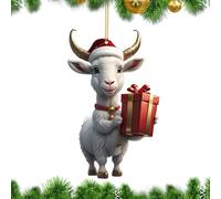 Goat Ornaments Christmas - Cartoon Goat Shaped Tree Ornaments, Christmas Goat Scream | Cute Goat Small Pendant, Tree Ornament Pendant Acrylic, Goat Lovers Ornament for Celebrate Christmas