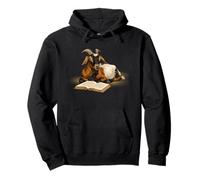 Goat owner Nigerian Dwarf Goat reading a book Pullover Hoodie