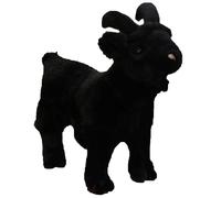 Goat Plush, Realistic Goat Stuffed Animal Figure Simulation Lamb Toy Birthday for Home Decor Adults(Black)