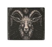 Goat Print Occult Eye Devil Bifold Wallet for Women Men Personalized Coin Purse Card Case Holder Pocket Wallet