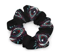 Goat Print Occult Eye Themes Devil Hair Ties Elastic Hair Bands Cute Ponytail Holders for Thick Or Thin Hair