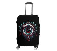 Goat Print Occult Eye Themes Devil Luggage Cover Travel Suitcase Protector Anti-Scratch Suitcase Cover S