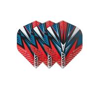 GOAT - Quarterback No2 Dart Flights, Blue, Red & White, 100 Microns, 3 Standard Dart Flights