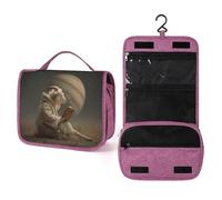 Goat Reading A Book Under The Planet Travel Toiletry Bag for Women,Hanging Makeup Organizer with Hook for Shampoo