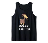 Goat Saying Relax I Goat This Funny Goat Tank Top