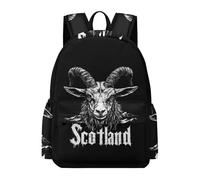 Goat Scotland Casual Travel Backpack for Men Women 16.5 Inch Oxford Cloth Lightweight Basic Daypack