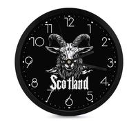 Goat Scotland Classic Wall Clocks Round Easy To Read Decorative Wall Clock for Living Room Home Office