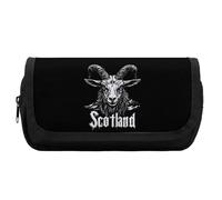 Goat Scotland Cute Double Pencil Case Large Capacity Portable Zippered Pen Pouch Bag for Office Unisex