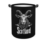 Goat Scotland Cute Laundry Basket with Handle Oxford Foldable Large Hamper for Bedroom Bathroom