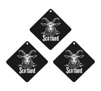 Goat Scotland Funny Car Air Fresheners 3pcs Long Lasting Scent Automotive Hanging Scented Cards Tablets