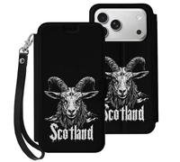 Goat Scotland Printed Wallet Phone Case Slim Cute Cellphone Protective Cover Hanging Rope Unisex Compatible with iPhone 17/17 Air/17 Pro/17 Pro Max