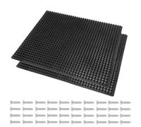 Goat Scratcher - Itch Relief Shedding Pad,2-Piece Horse Goat Scratcher Brush - for Cattle Cow Dog Sheep Farm Barn Stables Stall Pasture Shed